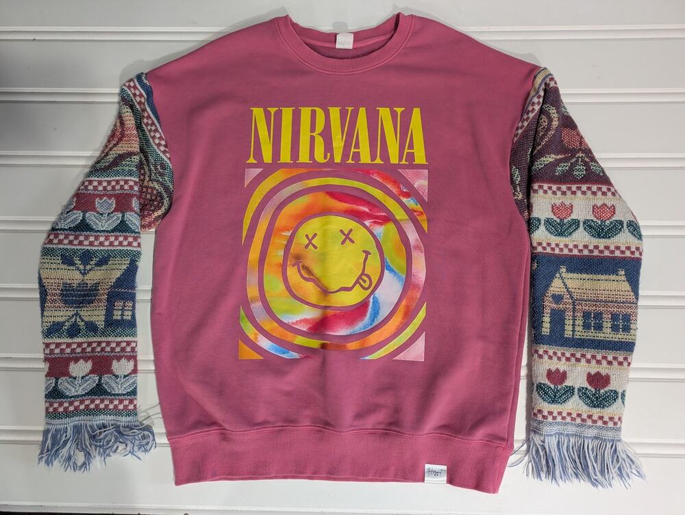 Upcycled Handmade Blanket Sleeve Sweater - Nirvana